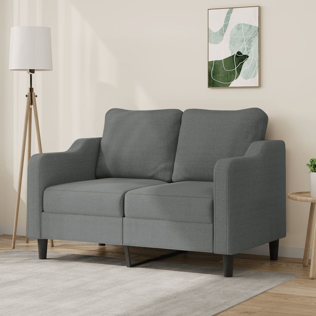 2-Sitzer-Sofa Dunkelgrau 120 cm Stoff