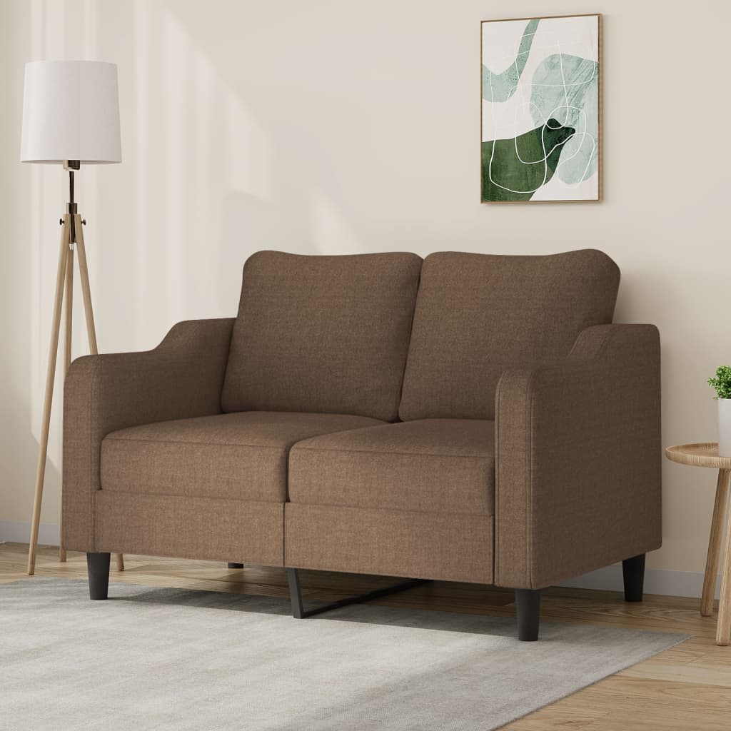 2-Sitzer-Sofa Braun 120 cm Stoff