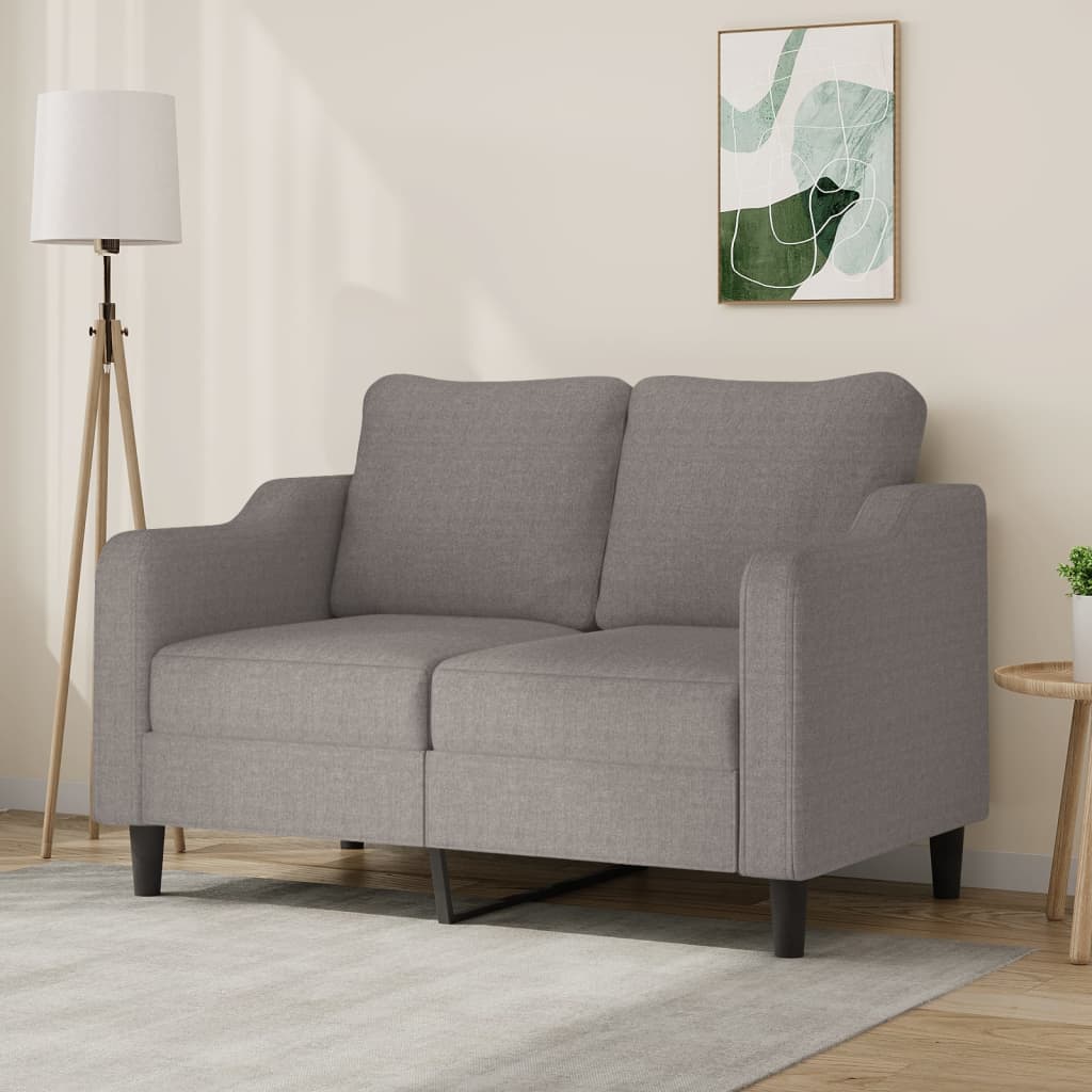 2-Sitzer-Sofa Taupe 140 cm Stoff