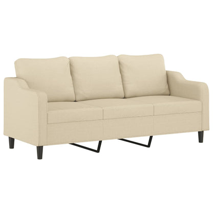 3-Sitzer-Sofa Creme 180 cm Stoff