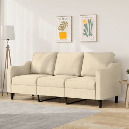 3-Sitzer-Sofa Creme 180 cm Stoff