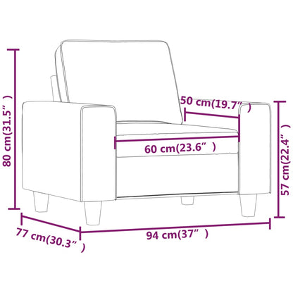 Sessel Braun 60 cm Stoff