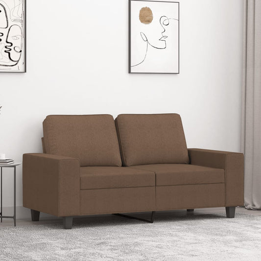 2-Sitzer-Sofa Braun 120 cm Stoff