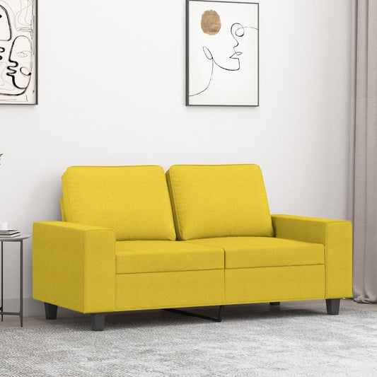 2-Sitzer-Sofa Hellgelb 120 cm Stoff