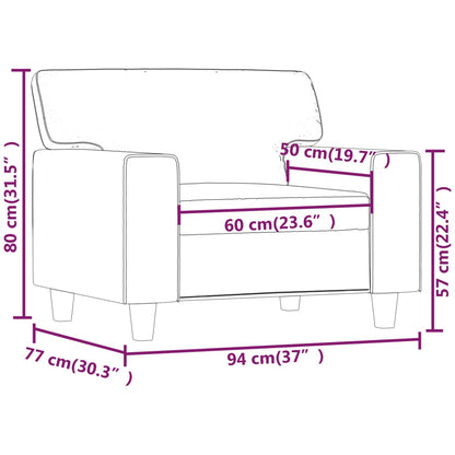 Sessel Weinrot 60 cm Kunstleder