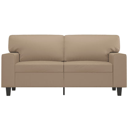 2-Sitzer-Sofa Cappuccino-Braun 120 cm Kunstleder