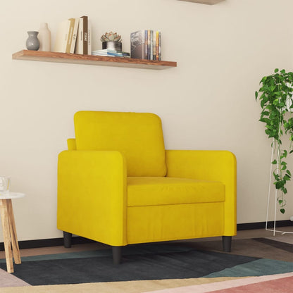 Armchair Yellow 60 cm Velvet