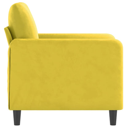 Armchair Yellow 60 cm Velvet