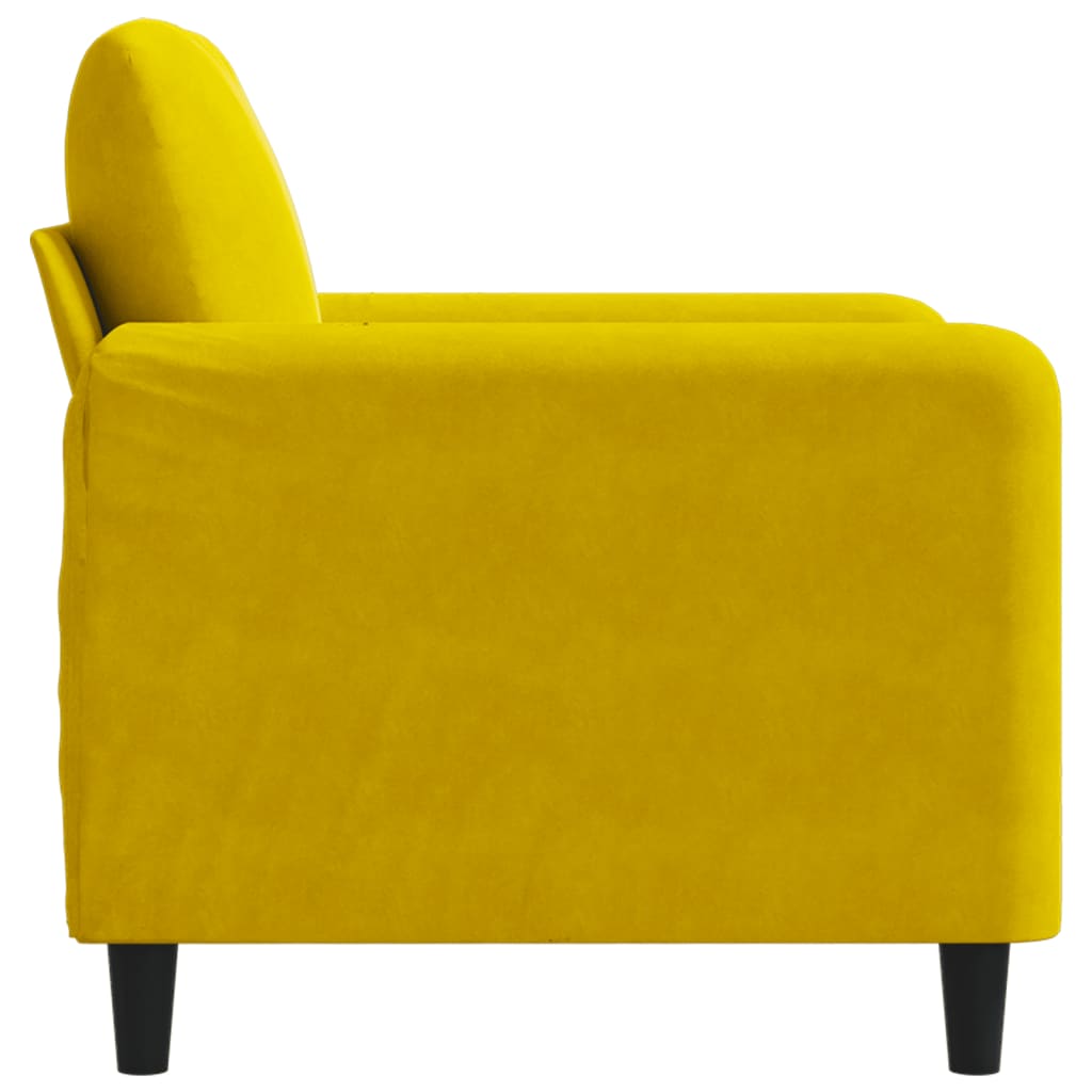 Armchair Yellow 60 cm Velvet