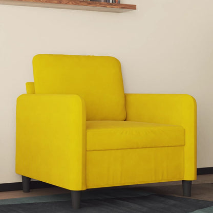 Armchair Yellow 60 cm Velvet