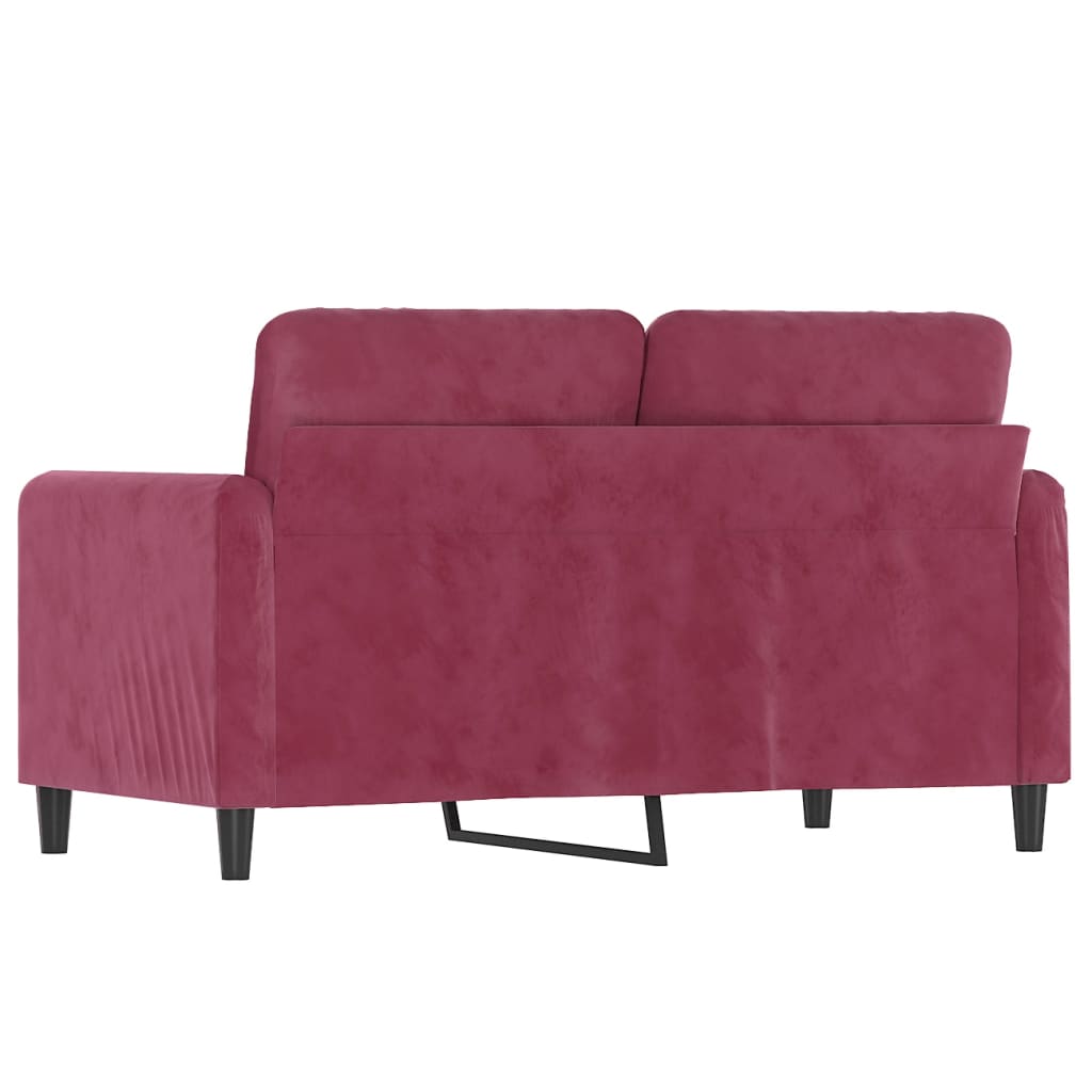 2-Sitzer-Sofa Weinrot 120 cm Samt