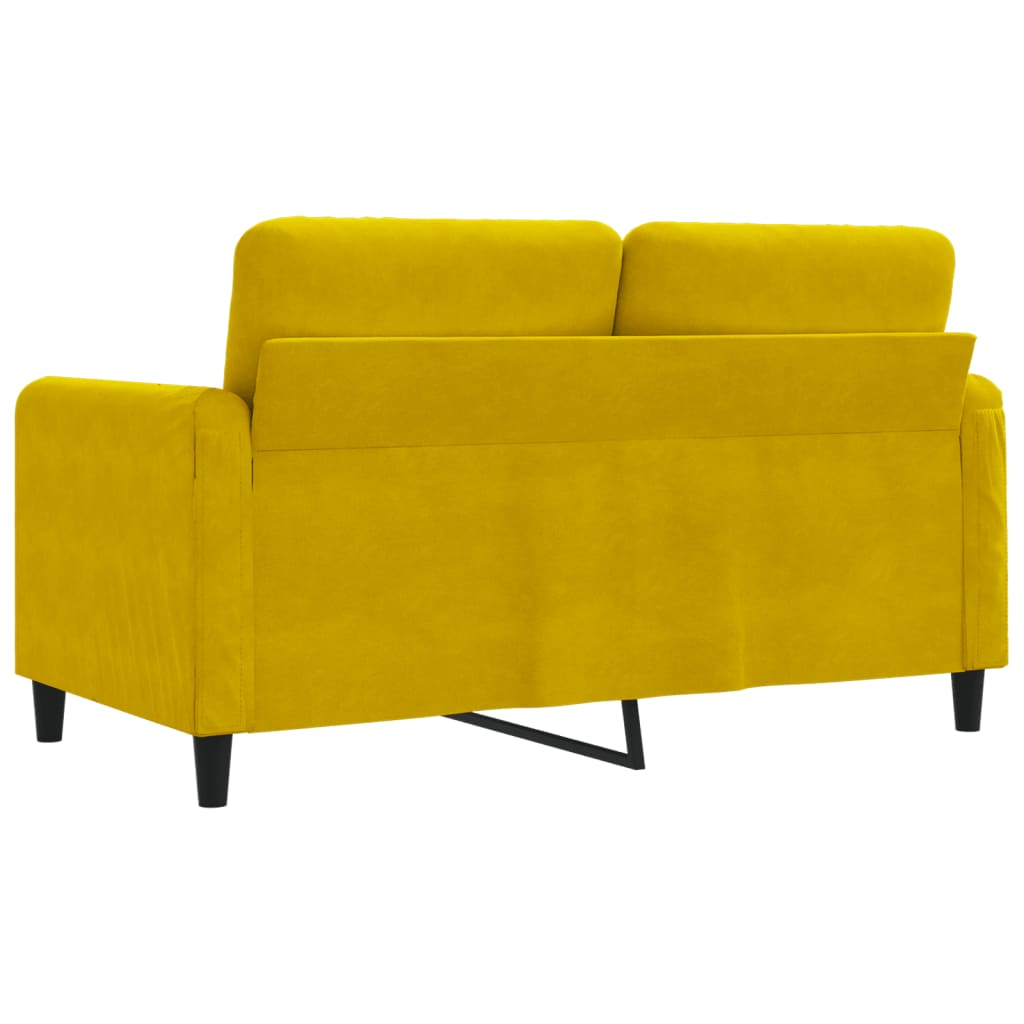 2-Sitzer-Sofa Gelb 120 cm Samt