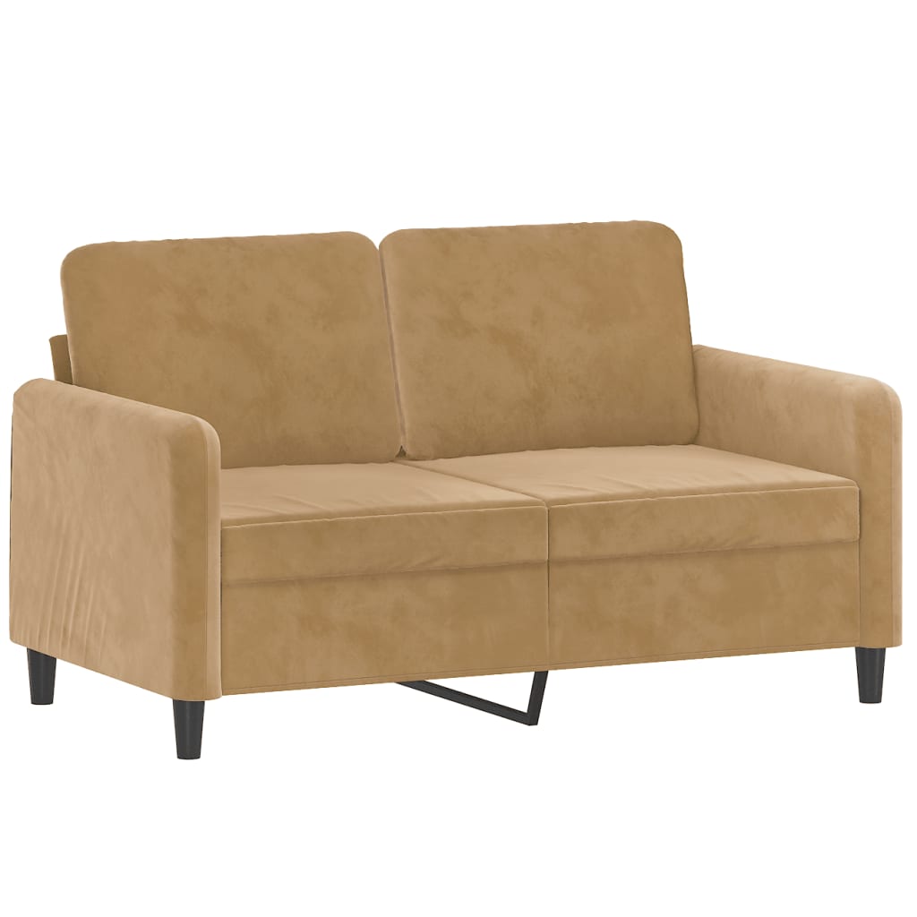 2-Sitzer-Sofa Braun 120 cm Samt