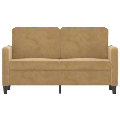 2-Sitzer-Sofa Braun 120 cm Samt