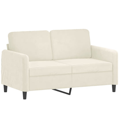 2-Sitzer-Sofa Creme 120 cm Samt