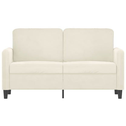 2-Sitzer-Sofa Creme 120 cm Samt