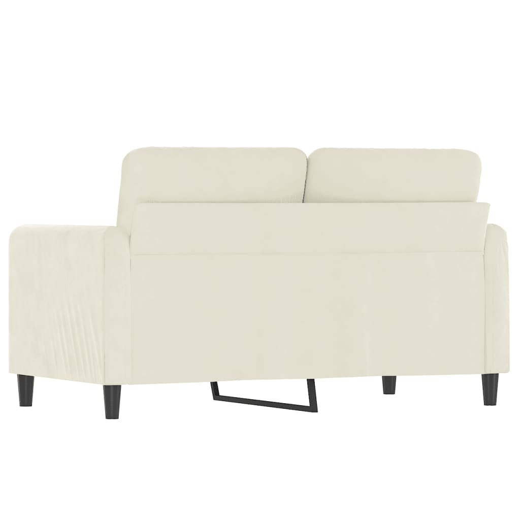 2-Sitzer-Sofa Creme 120 cm Samt