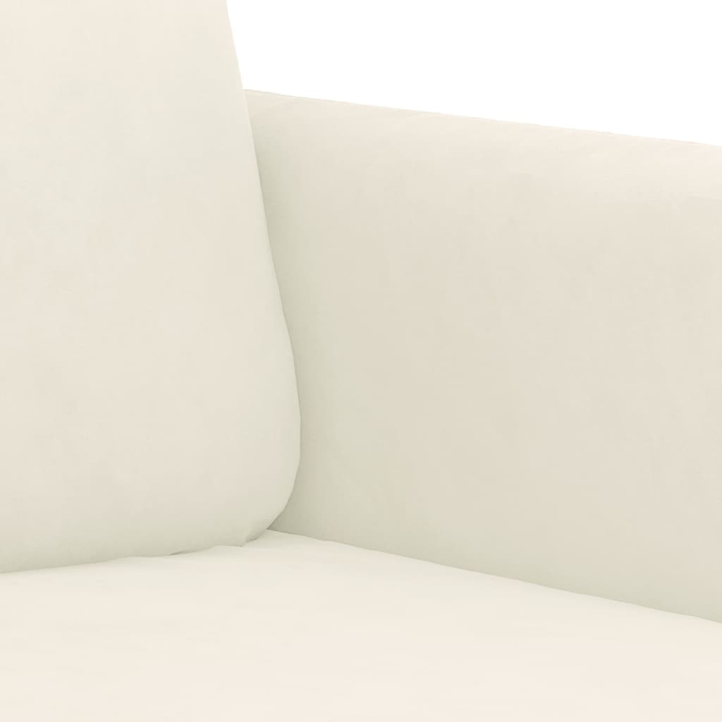 2-Sitzer-Sofa Creme 120 cm Samt