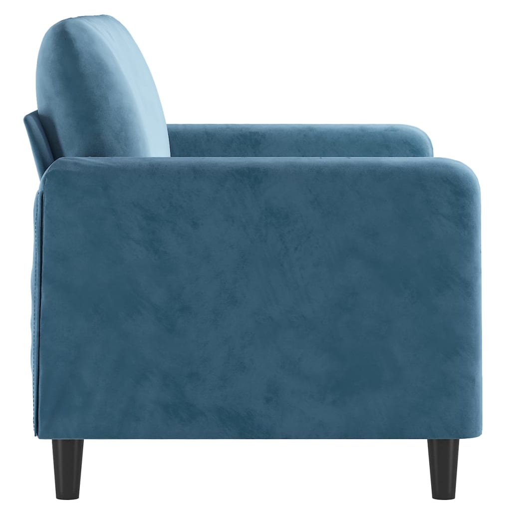 2-Sitzer-Sofa Blau 120 cm Samt