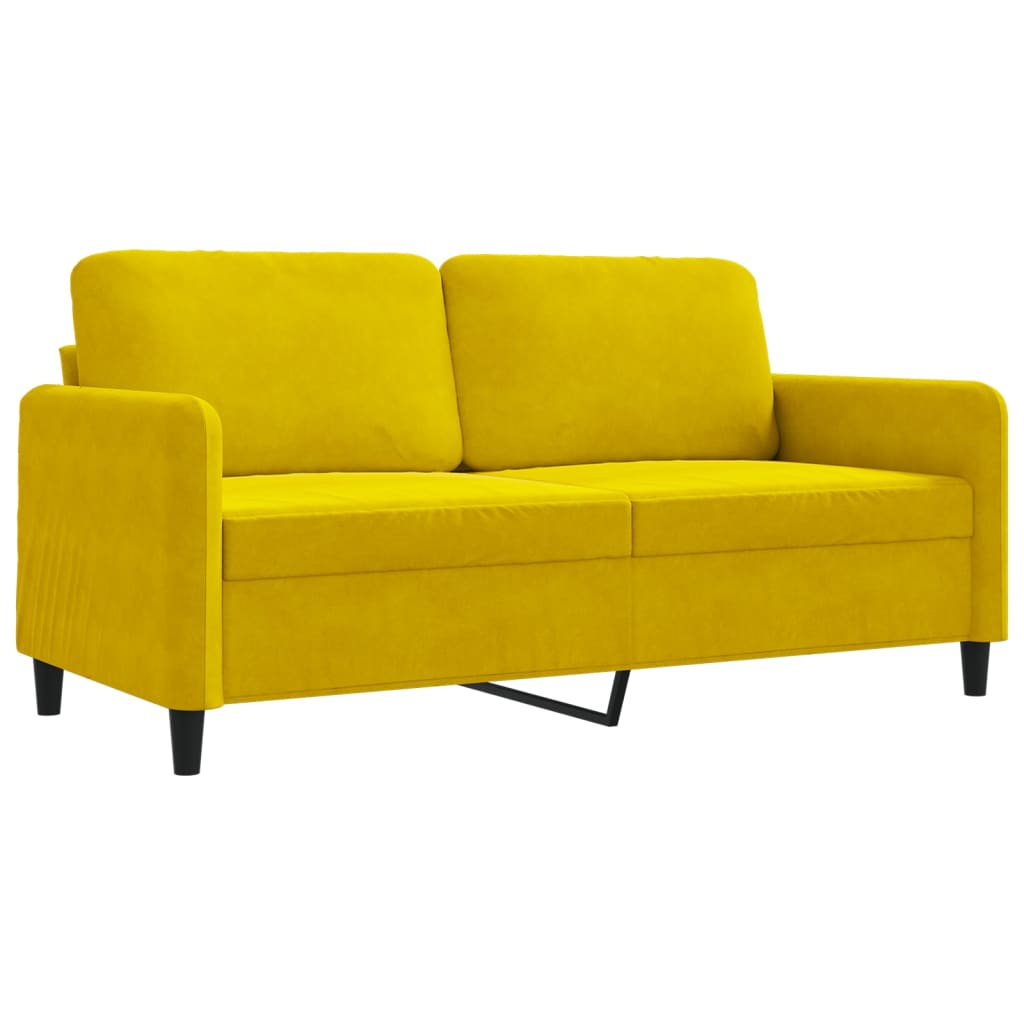 2-Sitzer-Sofa Gelb 140 cm Samt