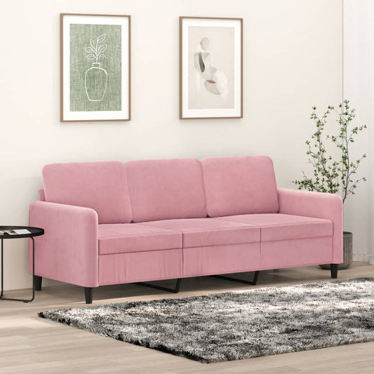 3-Sitzer-Sofa Rosa 180 cm Samt