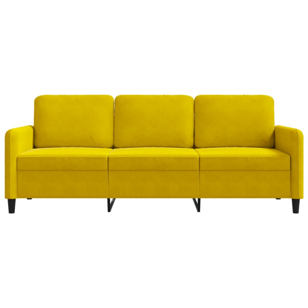 3-Sitzer-Sofa Gelb 180 cm Samt