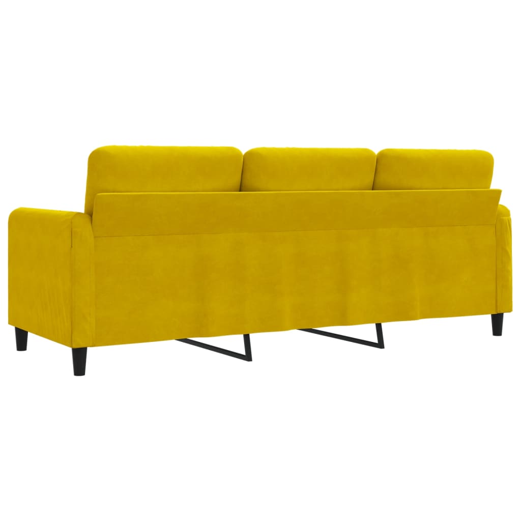 3-Sitzer-Sofa Gelb 180 cm Samt