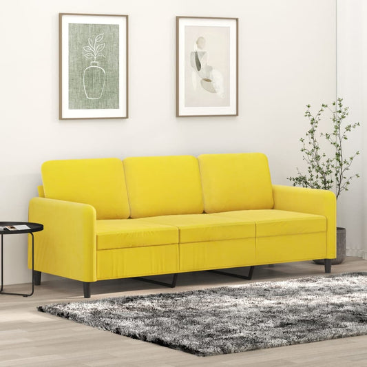 3-Sitzer-Sofa Gelb 180 cm Samt