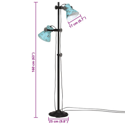 Stehleuchte 25 W Blau 25x25x90/140 cm E27