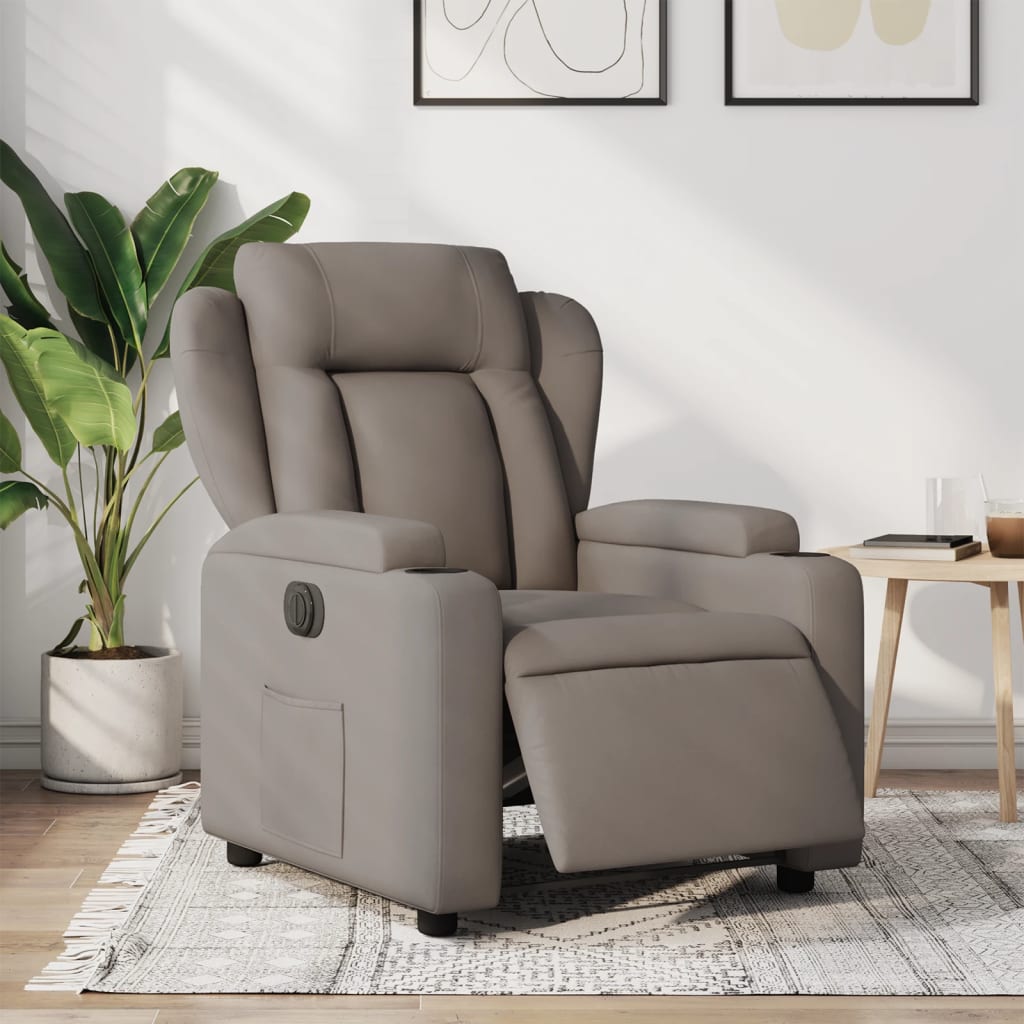 Relaxsessel Elektrisch Taupe Stoff