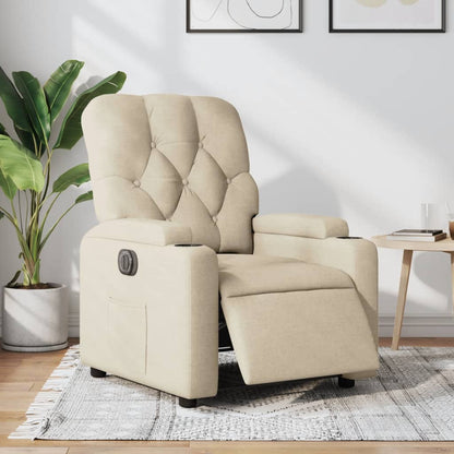 Relaxsessel Elektrisch Creme Stoff