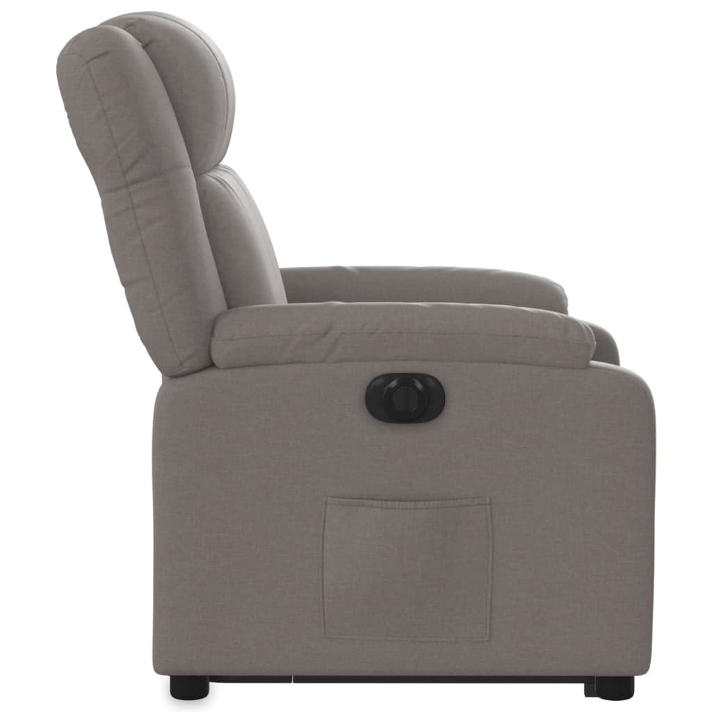 Relaxsessel mit Aufstehhilfe Elektrisch Taupe Stoff