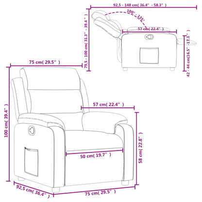 Relaxsessel Braun Stoff