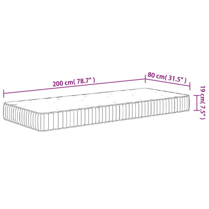 Pocket spring mattress medium 80x200 cm