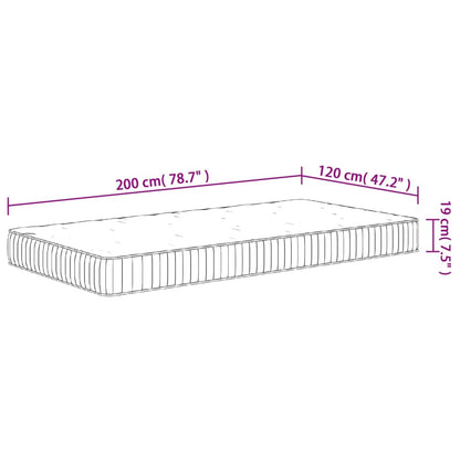 Pocket spring mattress medium 120x200 cm