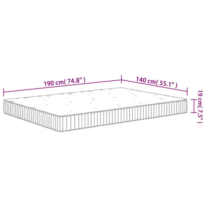 Pocket spring mattress medium 140x190 cm