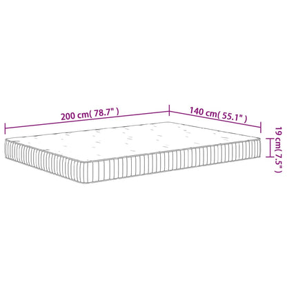 Pocket spring mattress medium 140x200 cm