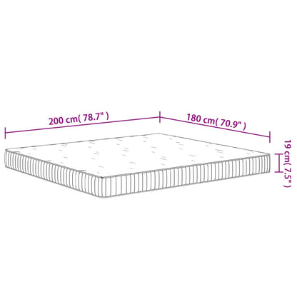 Pocket spring mattress medium 180x200 cm