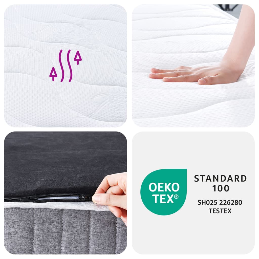 Pocket spring mattress medium 90x220 cm