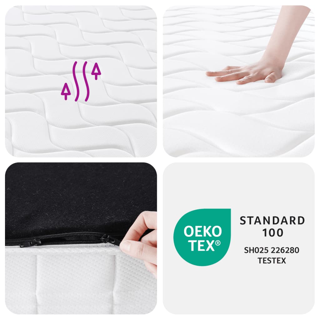 Pocket spring mattress medium firm 100x200 cm