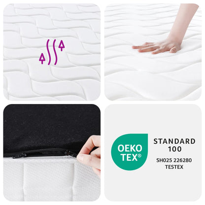 Pocket spring mattress medium firm 140x190 cm