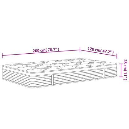 Pocket spring mattress Medium Plus 120x200 cm