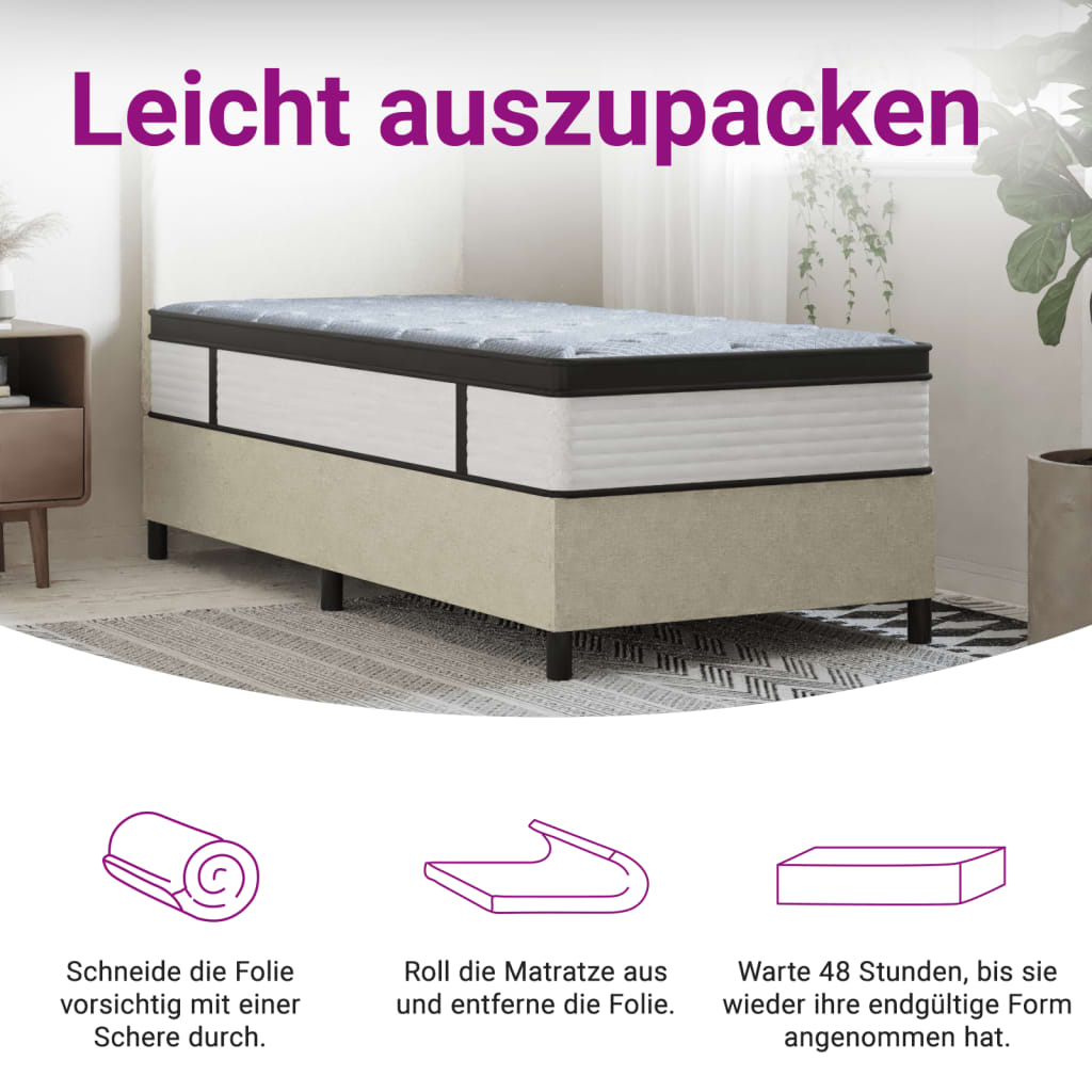 Pocket spring mattress Medium Plus 70x200 cm