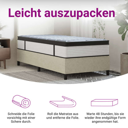 Pocket spring mattress Medium Plus 70x200 cm