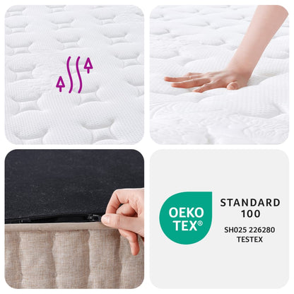 Pocket spring mattress Medium Plus 90x200 cm