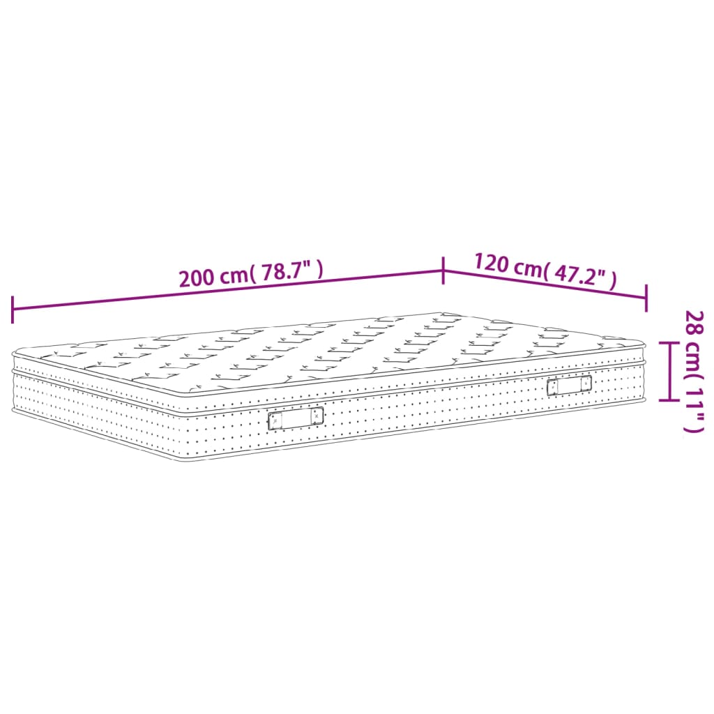 Pocket spring mattress Medium Plus 120x200 cm