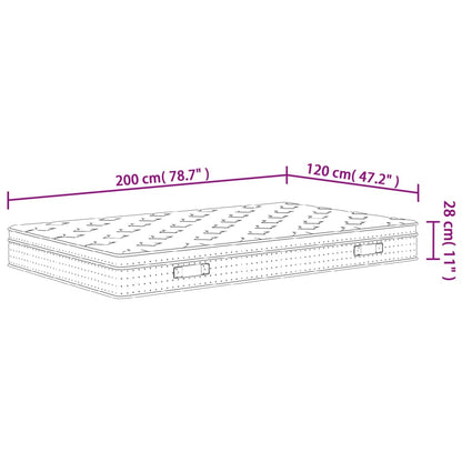 Pocket spring mattress Medium Plus 120x200 cm