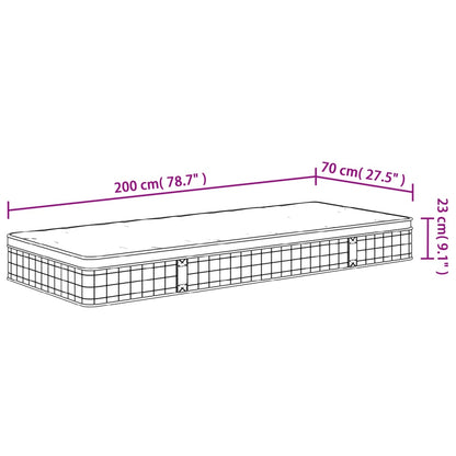 Bonnell spring mattress medium 70x200 cm