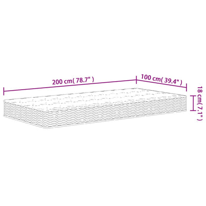 Bonnell spring mattress medium 100x200 cm