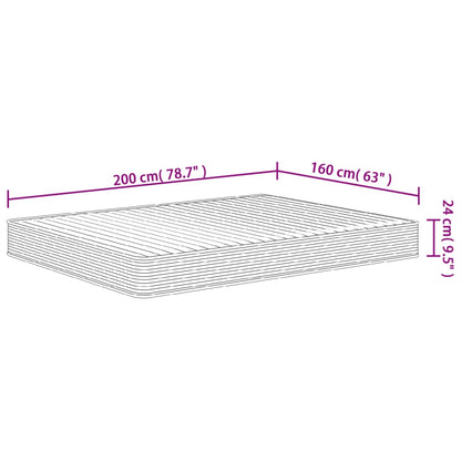 Mattress foam medium soft 160x200 cm